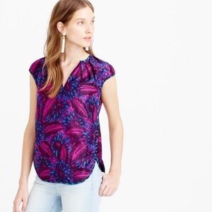 J Crew 100% silk blouse. Like new